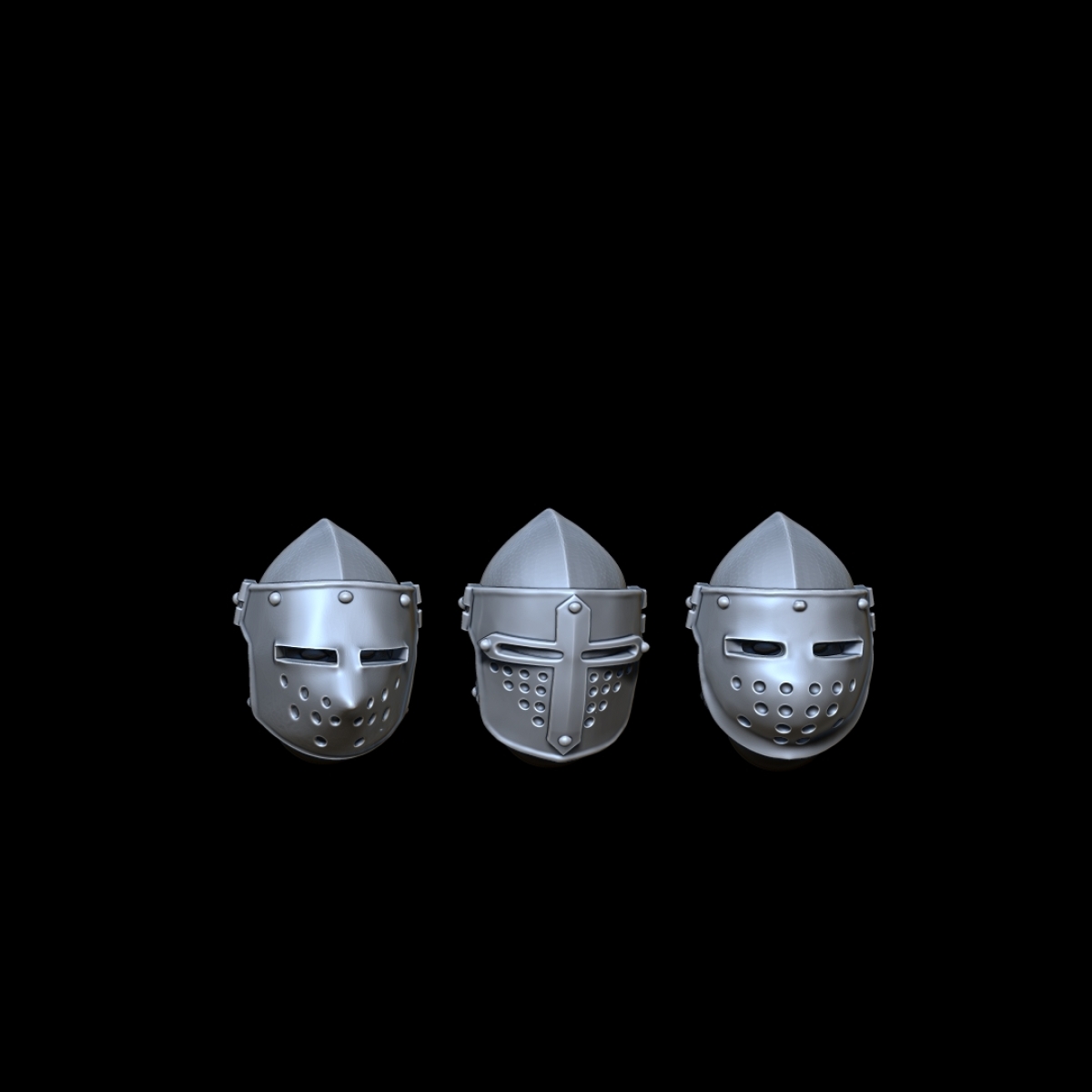 14tes Jahrhundert Ritter Helme